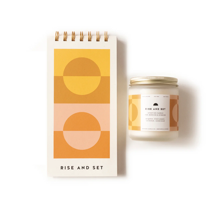 Rise & Set Guided Journal + Candle Set