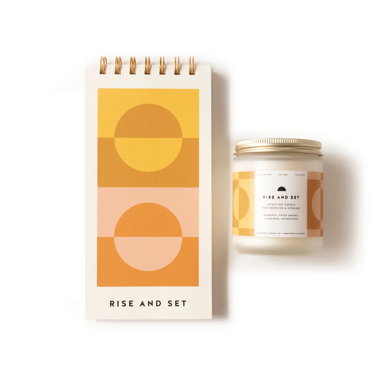 Rise and Set Guided Journal + Candle Set