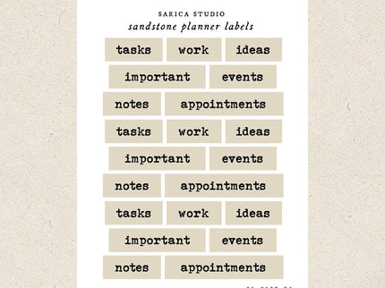 Stickers - Productivity Planner Labels