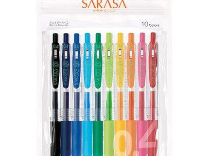 Sarasa Clip - 0.4mm - Set de 10 - ColorSwatch