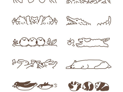 Sello - Paintable Stamp - Animal Poses - ColorSwatch