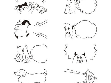 Sello - Paintable Stamp Dial - Speech Bubble - ColorSwatch