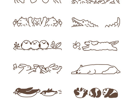 Sello - Paintable Stamp - Animal Poses