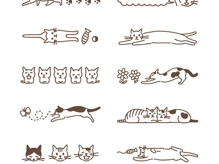 Sello - Paintable Stamp - Cat