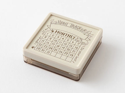 Sello - Paintable Stamp - Habit Tracker Cat