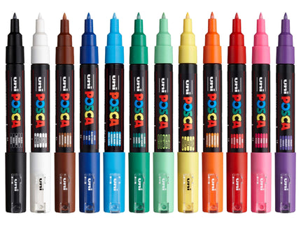 Set de 12 Posca PC - 1M - Basic - ColorSwatch