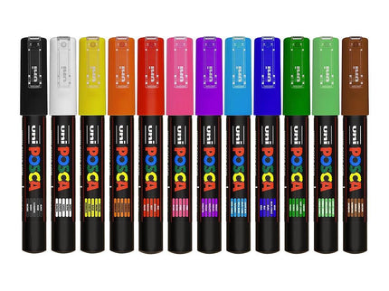 Set de 12 Posca PC - 1M - Basic - ColorSwatch