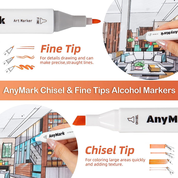 Set de 120 Marcadores Doble Punta - ColorSwatch