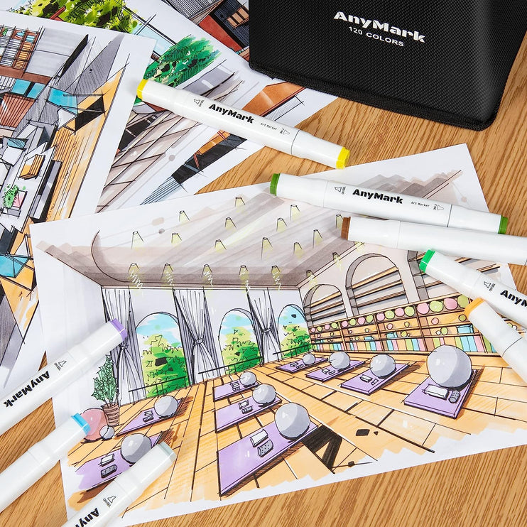 Set de 120 Marcadores Doble Punta - ColorSwatch