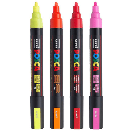 Set de 4 Posca PC - 5M - Neon - ColorSwatch