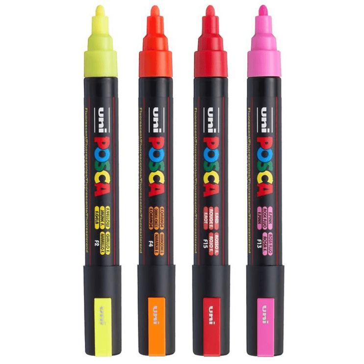Set de 4 Posca PC - 5M - Neon - ColorSwatch