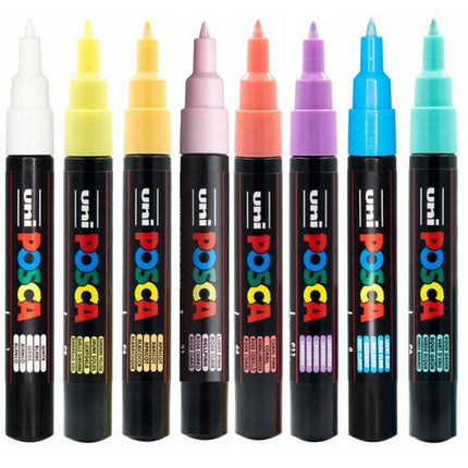 Set de 7 Posca PC - 1M - Pastel - ColorSwatch