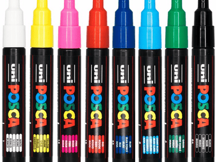 Set de 8 Posca PC - 1M - Basic - ColorSwatch