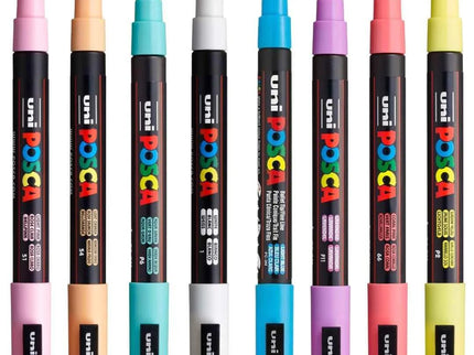 Set de 8 Posca PC - 3M - Pastel - ColorSwatch