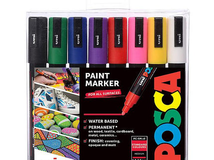 Set de 8 Posca PC - 5M - Basic - ColorSwatch