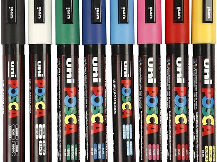Set de 8 Posca PC - 5M - Basic - ColorSwatch