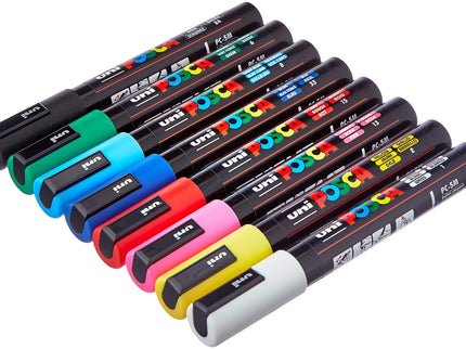 Set de 8 Posca PC - 5M - Basic - ColorSwatch
