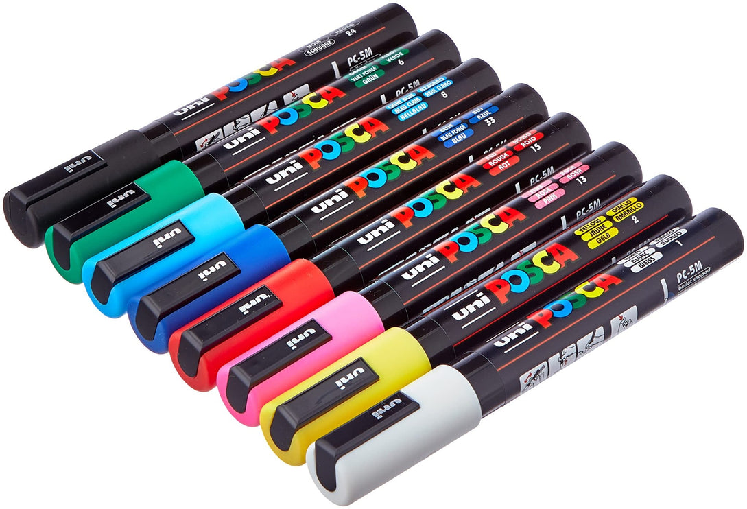 Set de 8 Posca PC - 5M - Basic - ColorSwatch