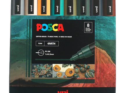 Set de 8 Posca PC - 5M - Earth - ColorSwatch