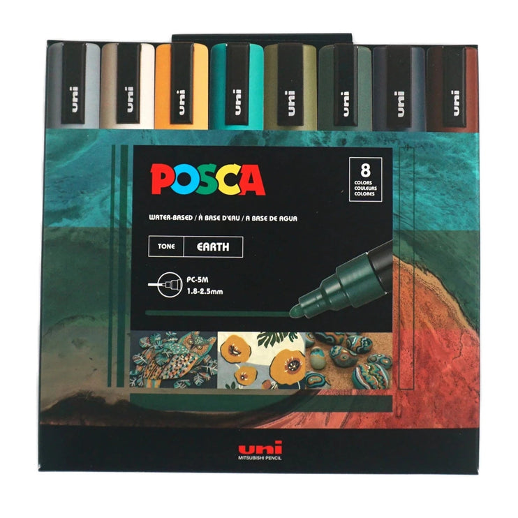 Set de 8 Posca PC - 5M - Earth - ColorSwatch
