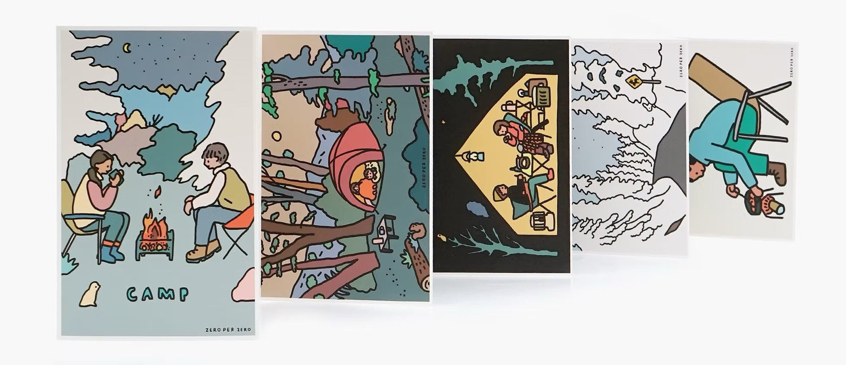 Set de Postales - Camping - ColorSwatch