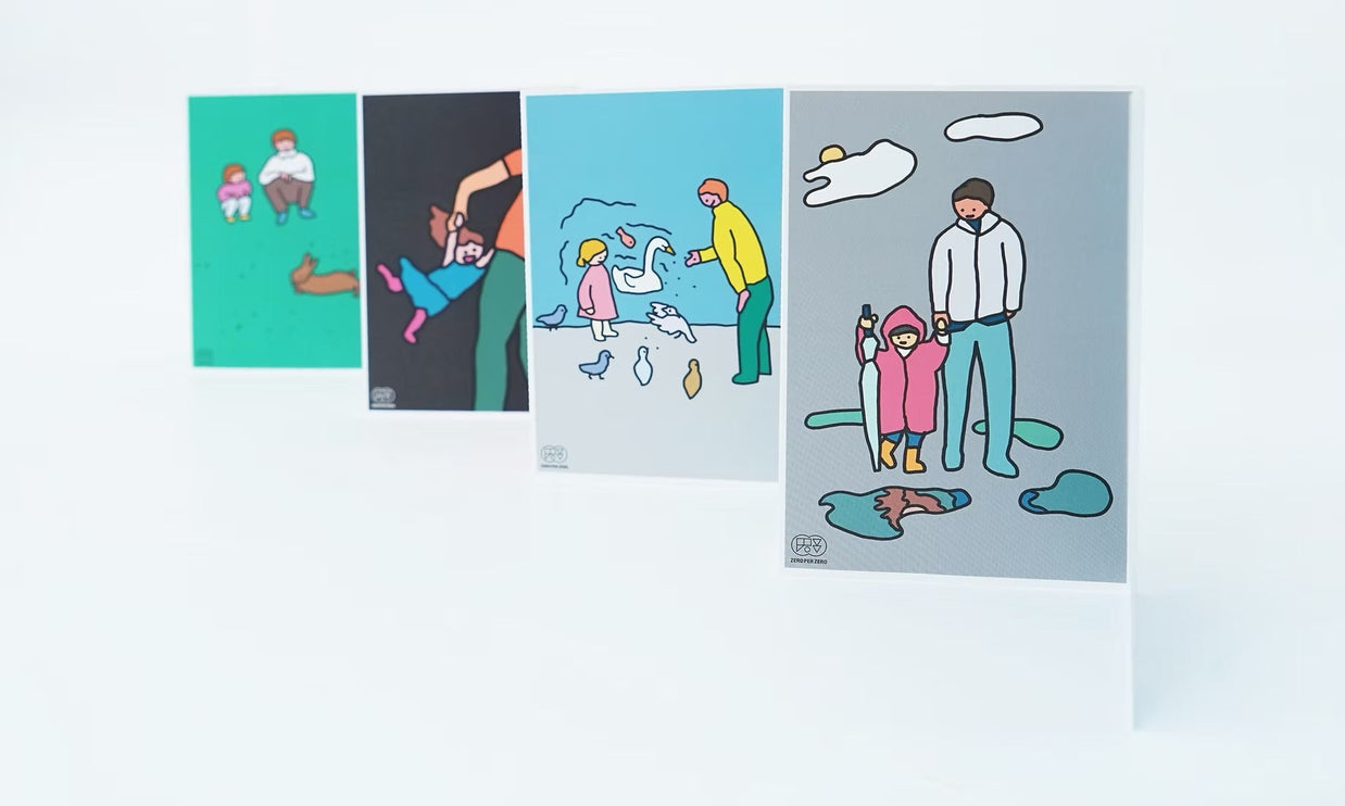 Set de Postales - Father/Mother and Daughter - ColorSwatch