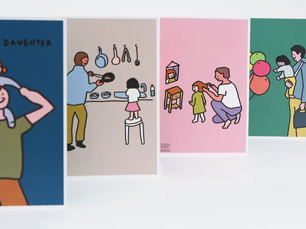 Set de Postales - Father/Mother and Daughter - ColorSwatch