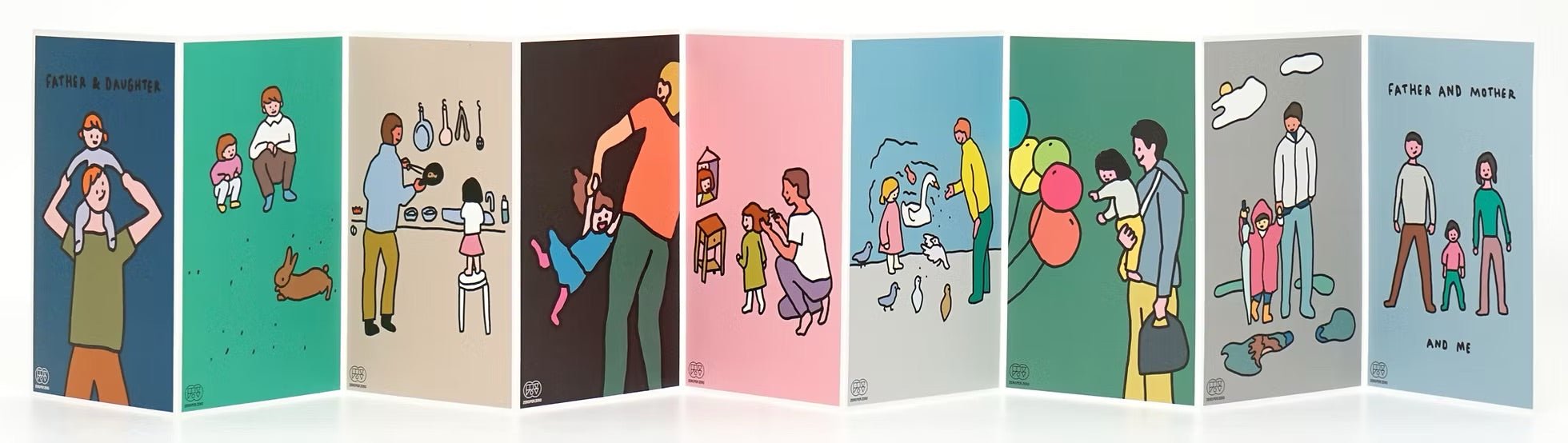 Set de Postales - Father/Mother and Daughter - ColorSwatch