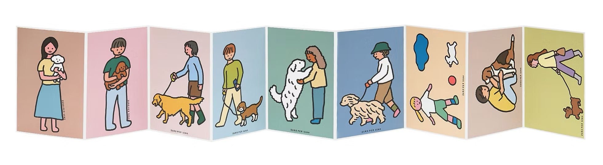 Set de Postales - People with Dogs - ColorSwatch