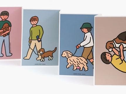 Set de Postales - People with Dogs - ColorSwatch