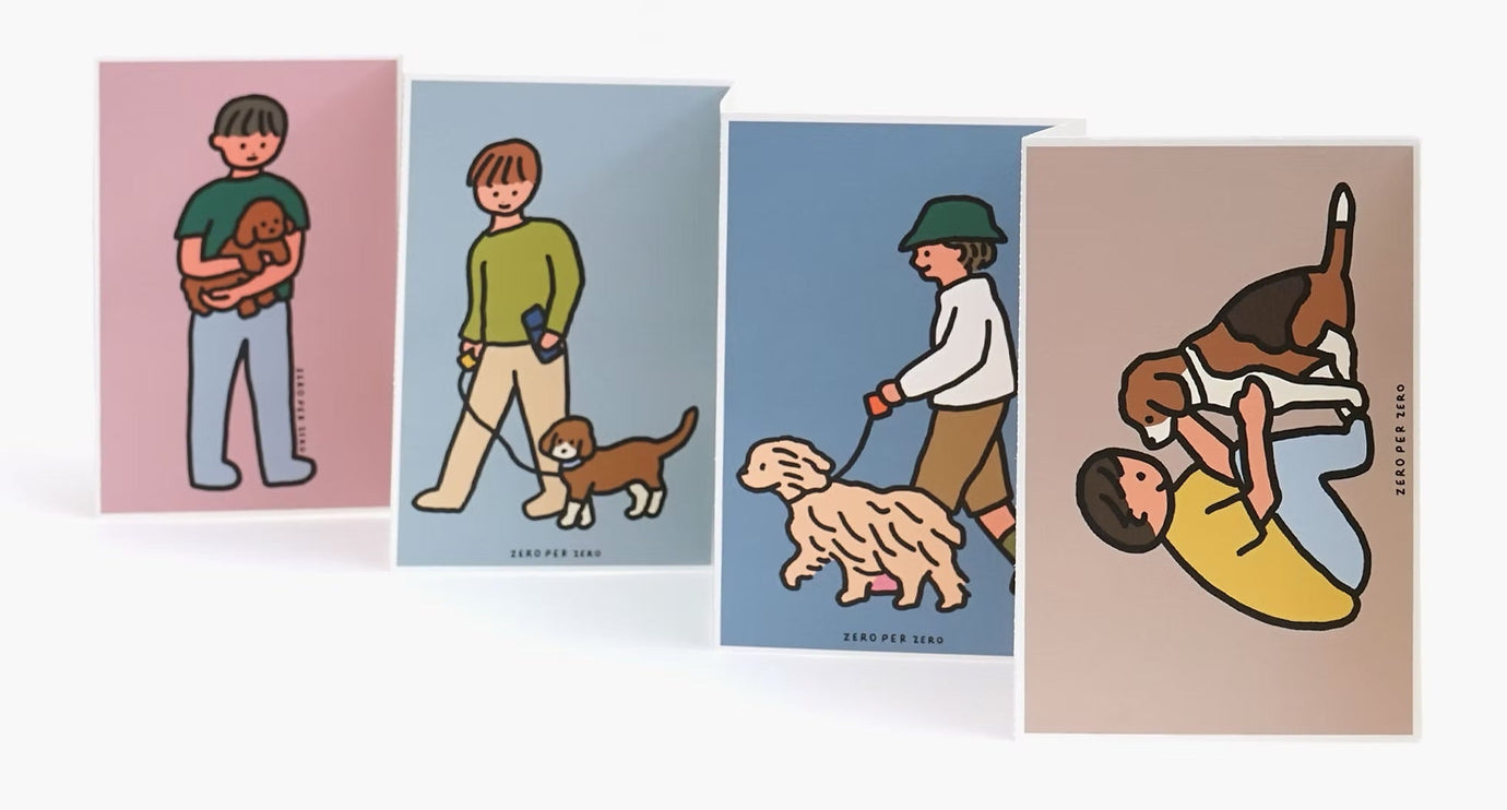 Set de Postales - People with Dogs - ColorSwatch