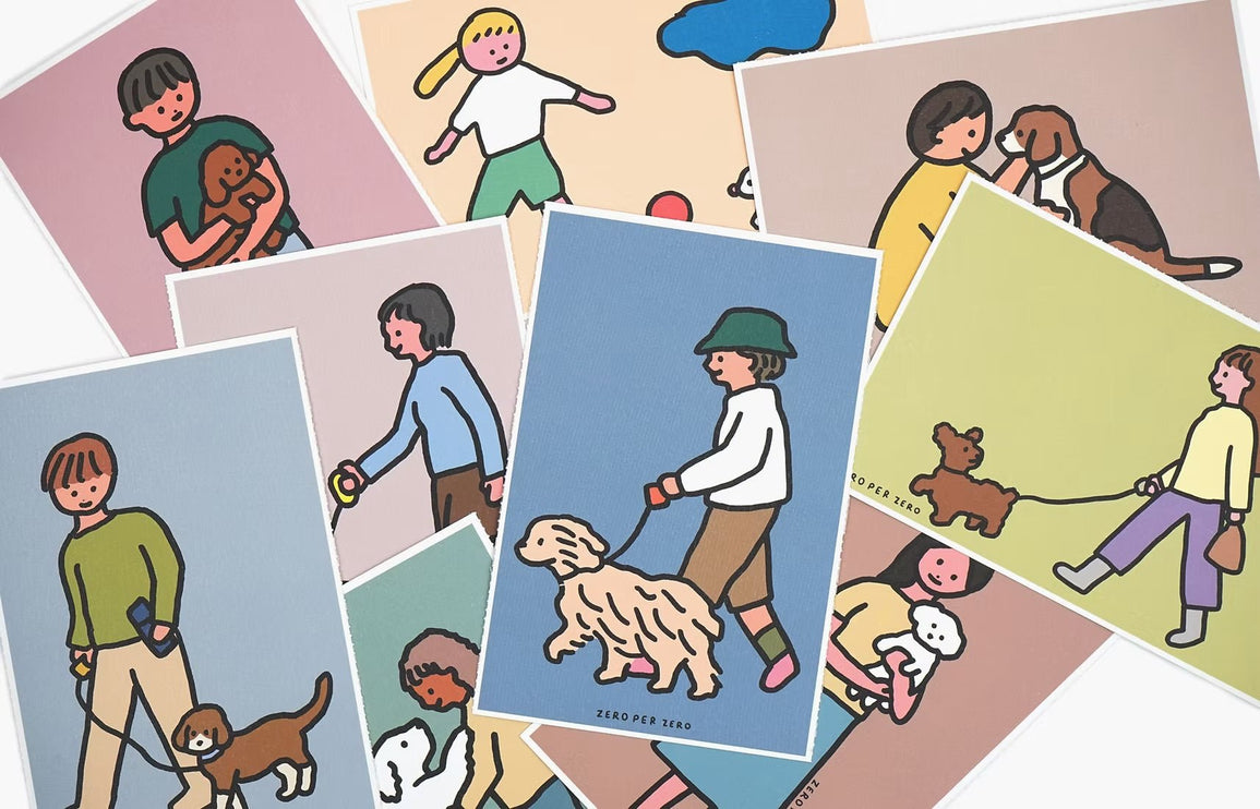 Set de Postales - People with Dogs - ColorSwatch