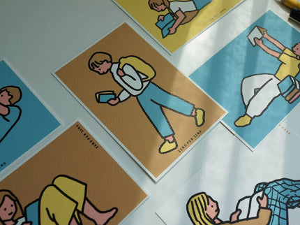 Set de Postales - Reading (Silkscreen) - ColorSwatch