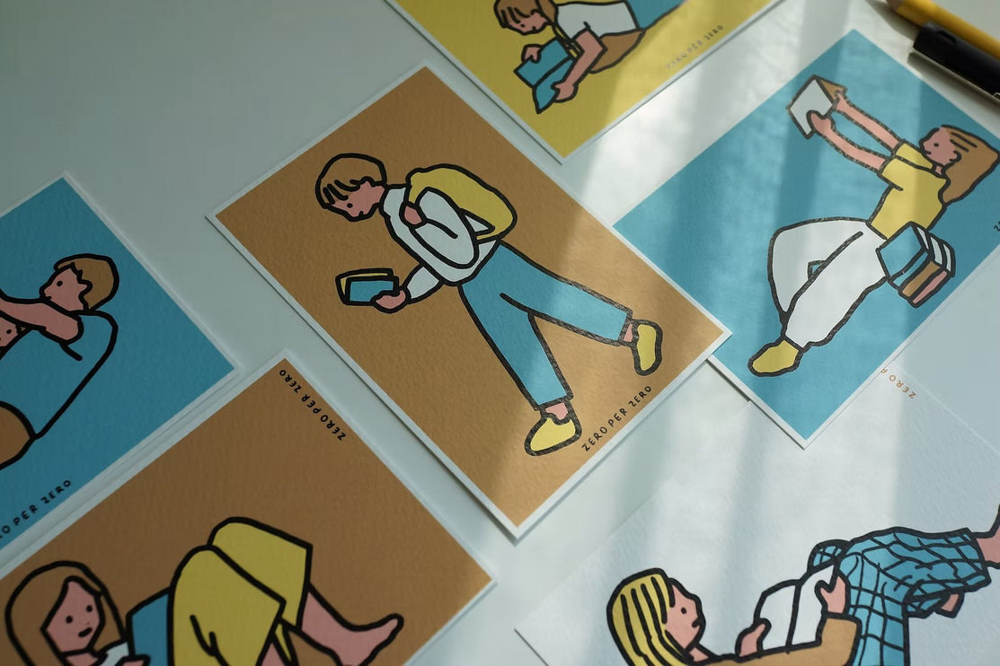 Set de Postales - Reading (Silkscreen) - ColorSwatch