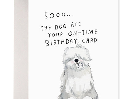 Sheepdog Belated - Tarjeta Día de Cumpleaños - ColorSwatch