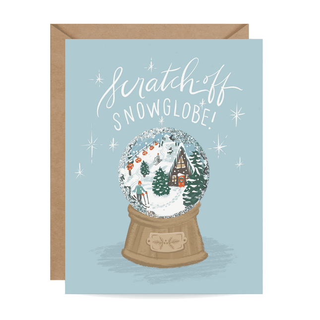Tarjeta Raspable - Snow Globe Navidad
