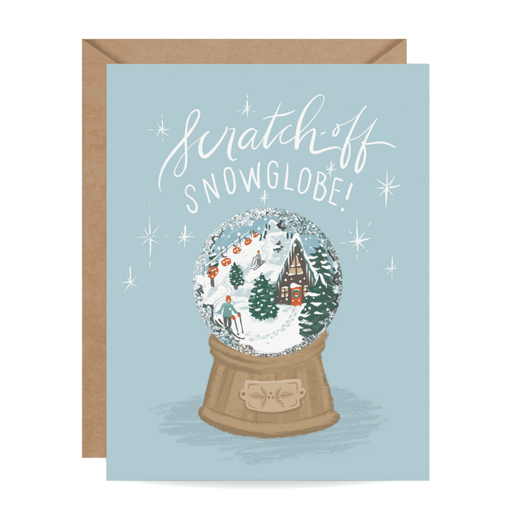Tarjeta Raspable - Snow Globe Navidad