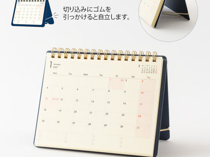 Midori B6 Plus Stand Diary 2027 - Navy