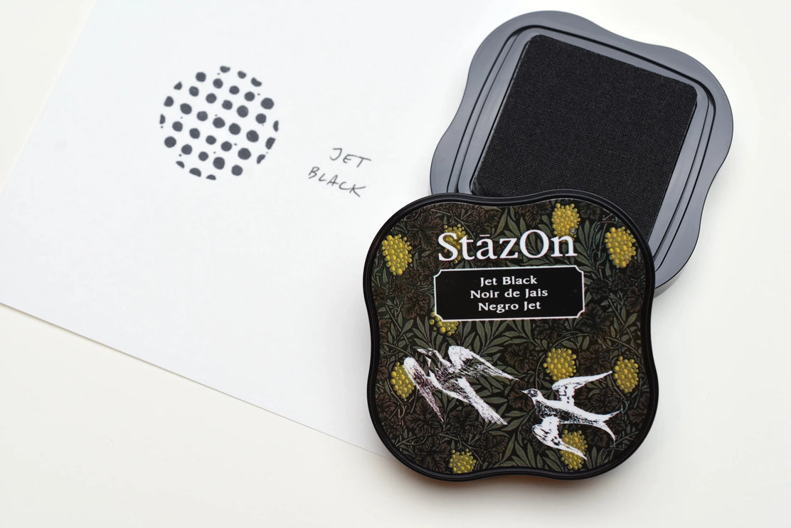 StazOn Midi Ink Pad - Jet Black - ColorSwatch