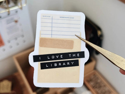 Sticker de Vinilo - I Love the Library - ColorSwatch