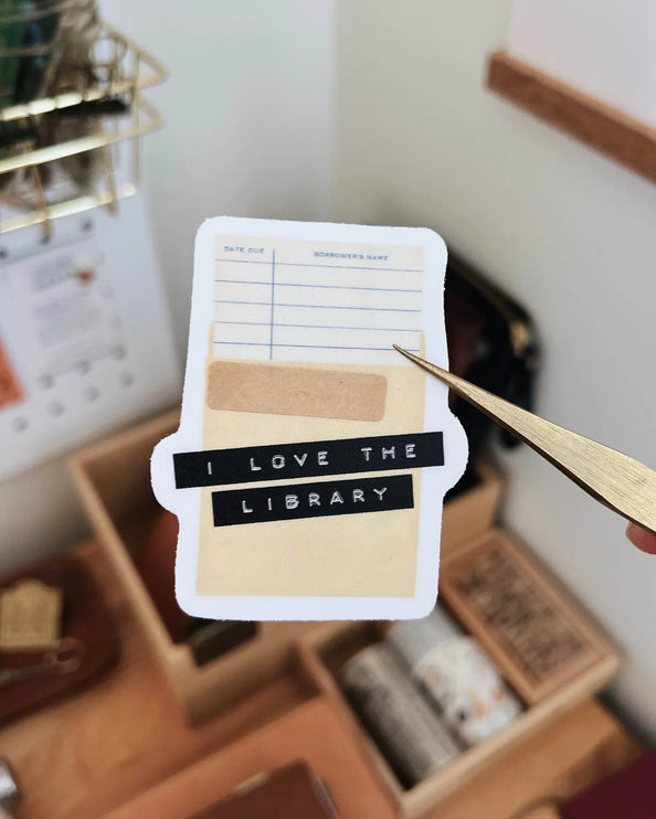 Sticker de Vinilo - I Love the Library - ColorSwatch