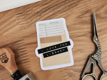 Sticker de Vinilo - I Love the Library - ColorSwatch