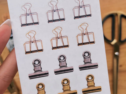Stickers - Assorted Clips & Pins - ColorSwatch