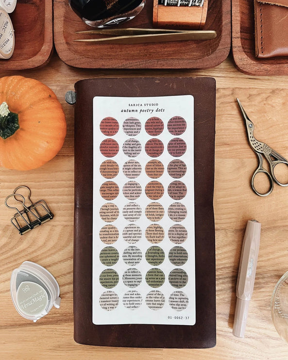 Stickers - Autumn Poetry Dot Stickers - ColorSwatch
