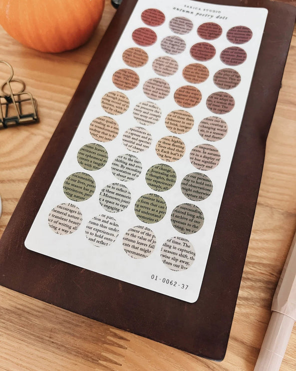 Stickers - Autumn Poetry Dot Stickers - ColorSwatch
