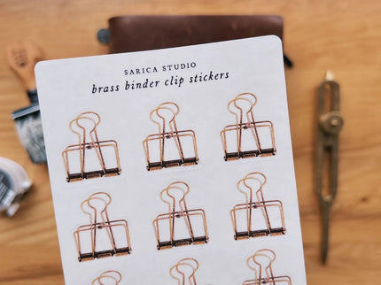 Stickers - Brass Binder Clip - ColorSwatch