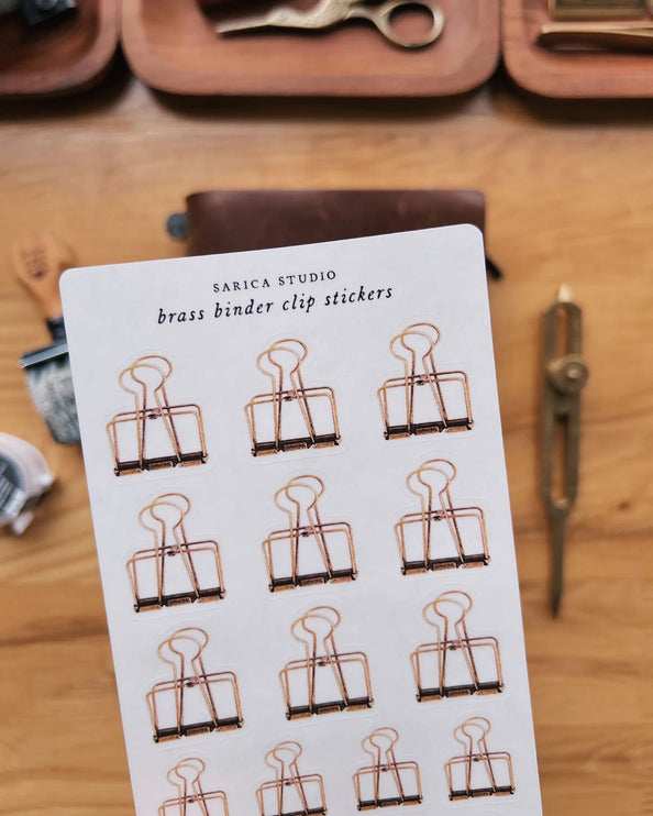 Stickers - Brass Binder Clip - ColorSwatch