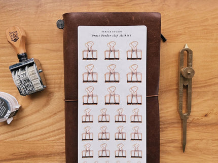 Stickers - Brass Binder Clip - ColorSwatch