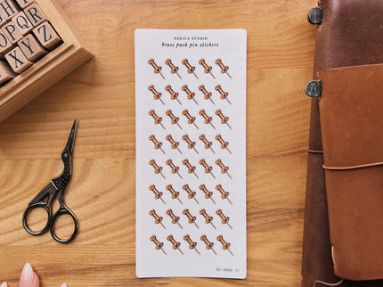 Stickers - Brass Push Pin - ColorSwatch