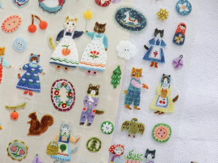 Stickers - Cats and buttons - ColorSwatch